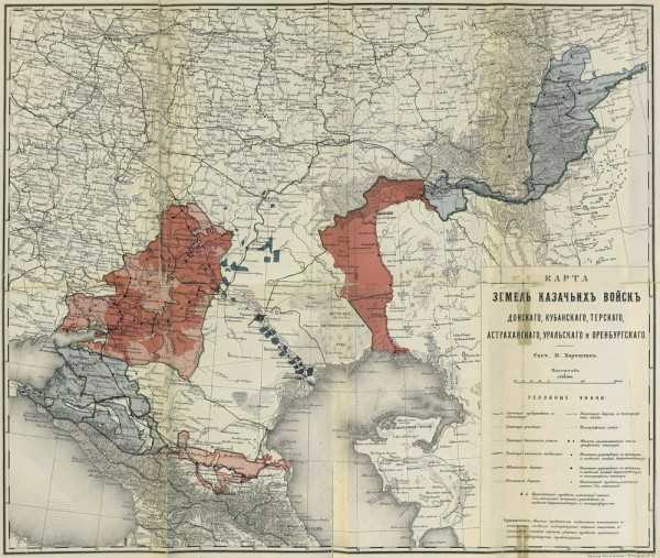 Уральское казачье войско карта
