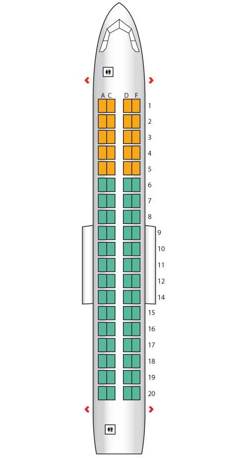 Самолет embraer 170 схема салона