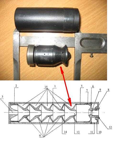 Глушитель для мелкашки чертеж
