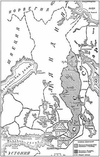 Территория финляндии до 1939 года карта