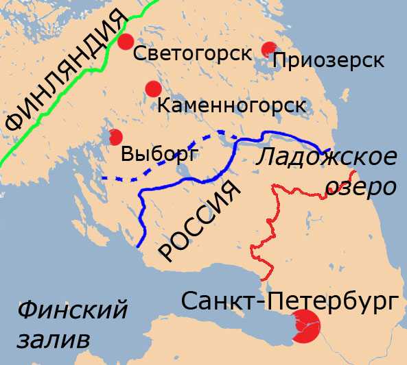 Где была граница с финляндией до 1939 года карта