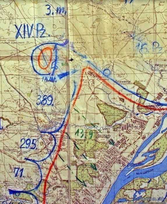 Сталинград карта боевых действий