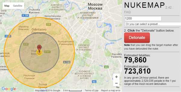 Карта ядерных ударов по россии 2022