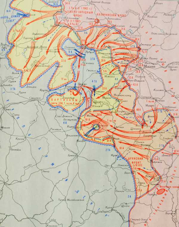 Контрнаступление под москвой карта