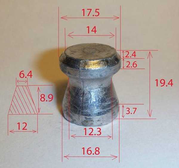 Пуля блондо 12 калибра чертеж