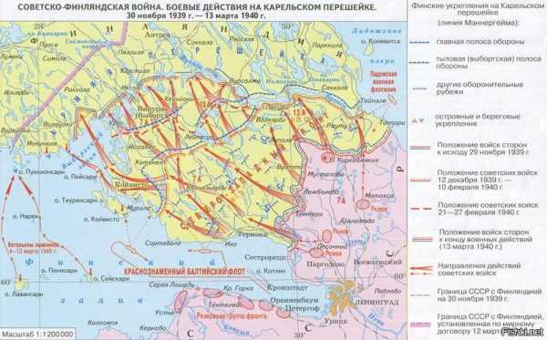 Карта финской войны в 1939 1941