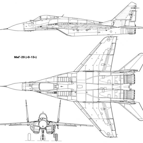 Миг 29 крыло чертеж