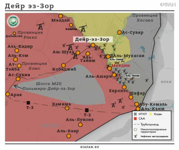 Карта боевых действий сирия