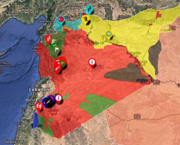 Карта боевых действий в сирии на сегодня