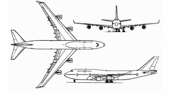 Чертеж боинг 747