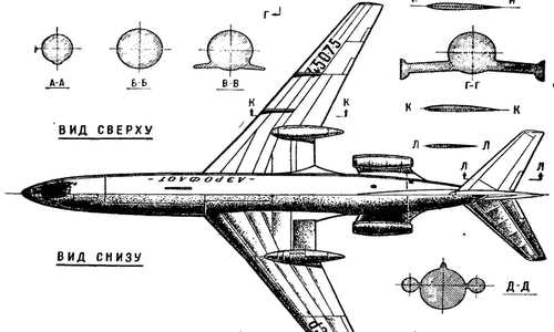 Ту 134 схема шасси